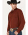 Image #2 - RANK 45® Men's Roughie Performance Long Sleeve Western Button-Down Shirt, Red, hi-res