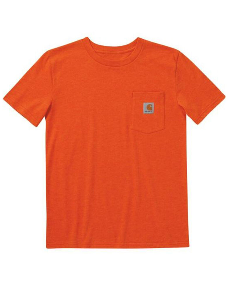 Carhartt Youth Boys' Logo Pocket T-Shirt, Orange, hi-res
