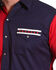 Image #2 - Ely Walker Men's Americana Colorblock Long Sleeve Western Shirt, Blue, hi-res