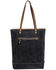 Myra Bag Women's Sooty Specks Canvas & Hair-On Tote Bag, Black, hi-res
