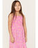 Image #2 - Wrangler Girls' Sunburst Print Sleeveless Midi Dress, Pink, hi-res