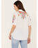 Johnny Was Women's Petunia Smocked Lisbon Shirt, White, hi-res
