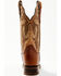 Dan Post Women's Exotic Full-Quill Ostrich Western Boots - Broad Square Toe, Brown, hi-res