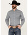 Image #1 - Stetson Men's Geo Print Long Sleeve Button Down Western Shirt, Sage, hi-res