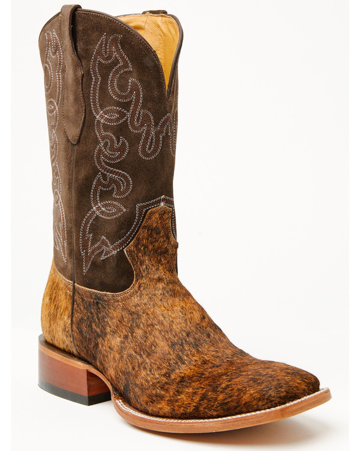 Image #1 - Cody James Men's Badlands Cowhide Western Boots - Broad Square Toe, Brown, hi-res