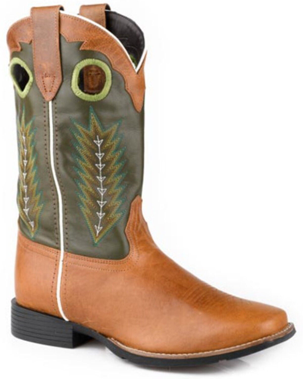 Roper Men's James Performance Western Boots - Square Toe, Tan, hi-res