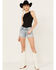 Lucky Brand Women's Light Wash Anchors Away Mid Rise Distressed Shorts, Light Wash, hi-res