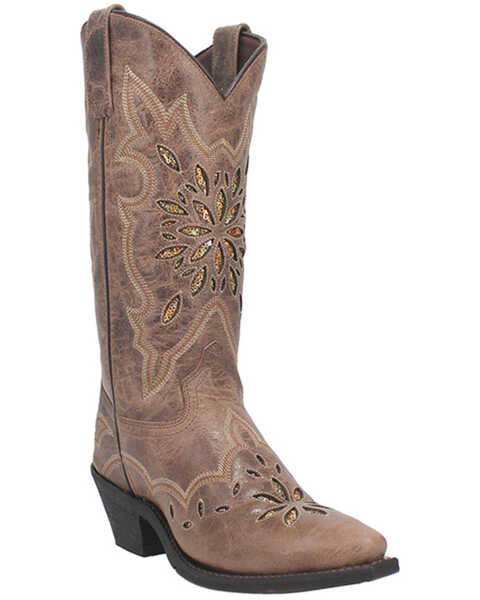 Image #1 - Laredo Women's Smooth Operator Western Boots - Snip Toe, Taupe, hi-res