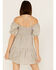 Image #4 - Heartloom Women's Kendra Peri Plaid Off Shoulder Mini Dress, Periwinkle, hi-res