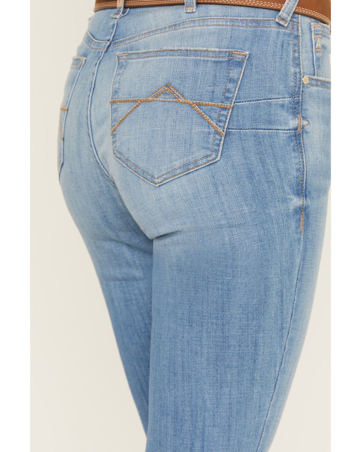 Image #4 - Ariat Women's Light Wash High Rise Camelia Bootcut Stretch Denim Jeans, Light Wash, hi-res