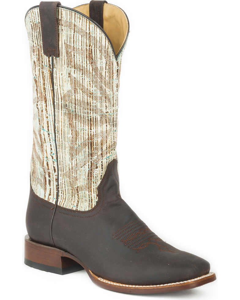 Stetson Men's Brown Anglewood Western Boots - Square Toe , Brown, hi-res