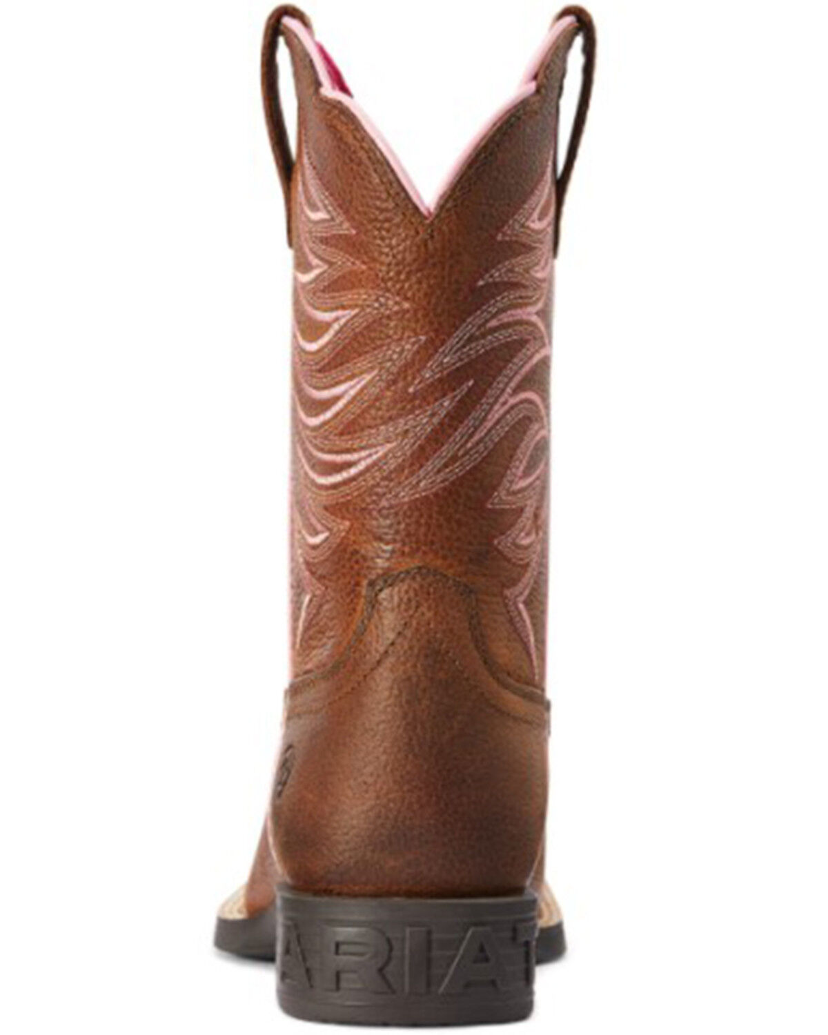 Image #3 - Ariat Girls' Firecatcher Rowdy Western Boots - Broad Square Toe, Brown, hi-res