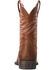 Image #3 - Ariat Girls' Firecatcher Rowdy Western Boots - Broad Square Toe, Brown, hi-res