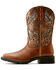 Image #2 - Ariat Women's Unbrindled Rancher VentTEK Performance Western Boots - Broad Square Toe, Brown, hi-res