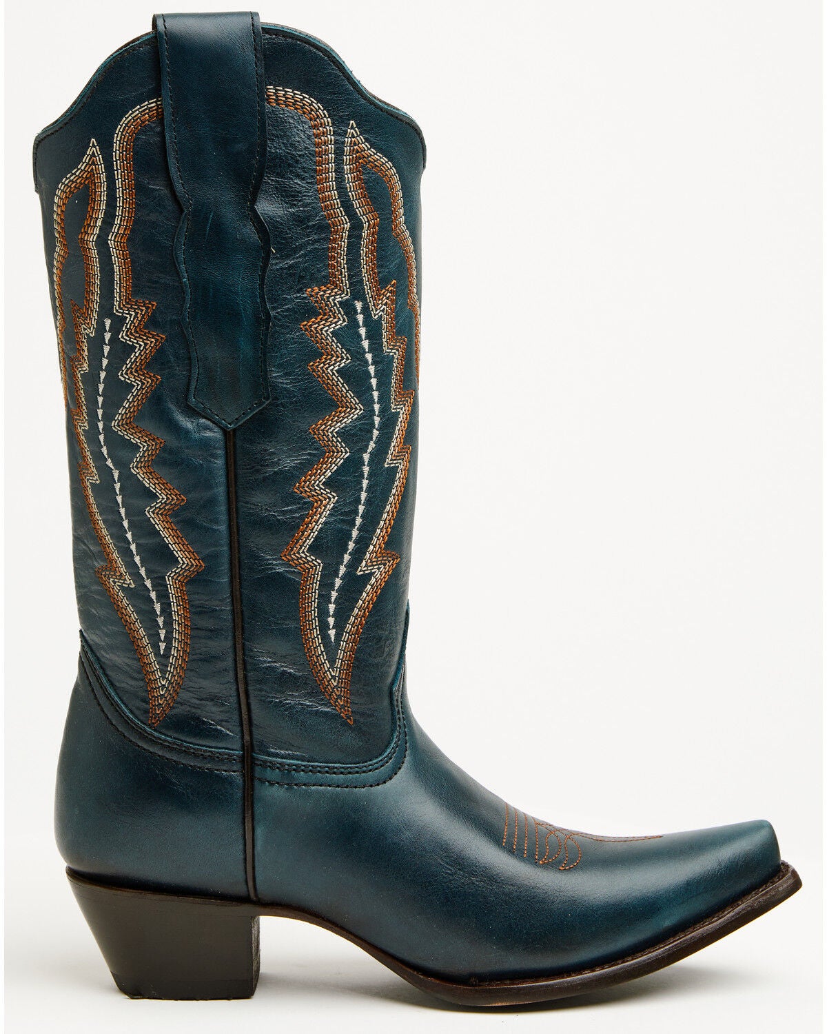 Image #2 - Circle G Women's Trian Western Boots - Snip Toe, Navy, hi-res