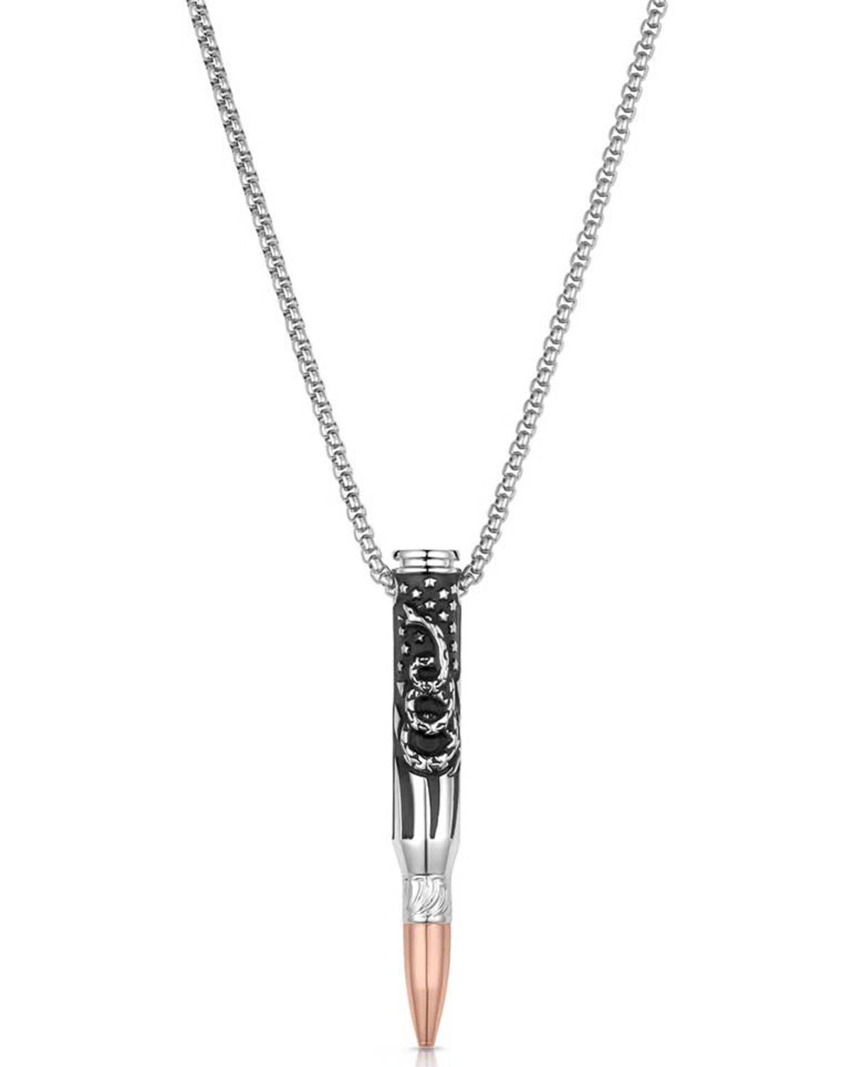 Image #1 - Montana Silversmiths Men's Bullet Necklace, Silver, hi-res