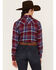 Image #4 - Hooey Women's Plaid Print Long Sleeve Snap Flannel Shirt, Red, hi-res
