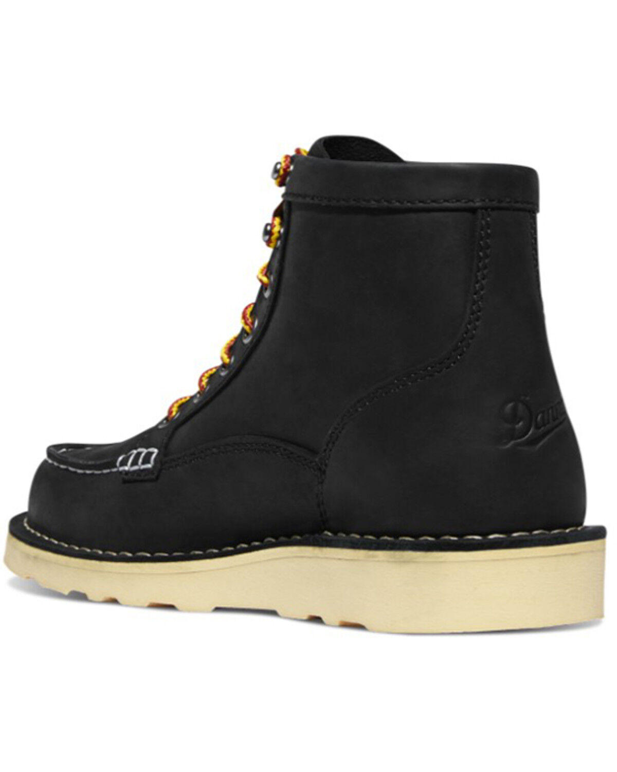 Image #3 - Danner Women's 6" Bull Run Work Boots - Moc Toe, Black, hi-res