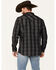 Image #4 - Moonshine Spirit Men's Black Jack Plaid Print Long Sleeve Snap Western Shirt, Black, hi-res