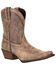 Image #1 - Durango Women's Driftwood Western Booties - Snip Toe, Brown, hi-res