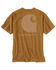 Image #1 - Carhartt Men's Relaxed Fit Heavyweight Logo Short Sleeve Graphic T-Shirt , Tan, hi-res