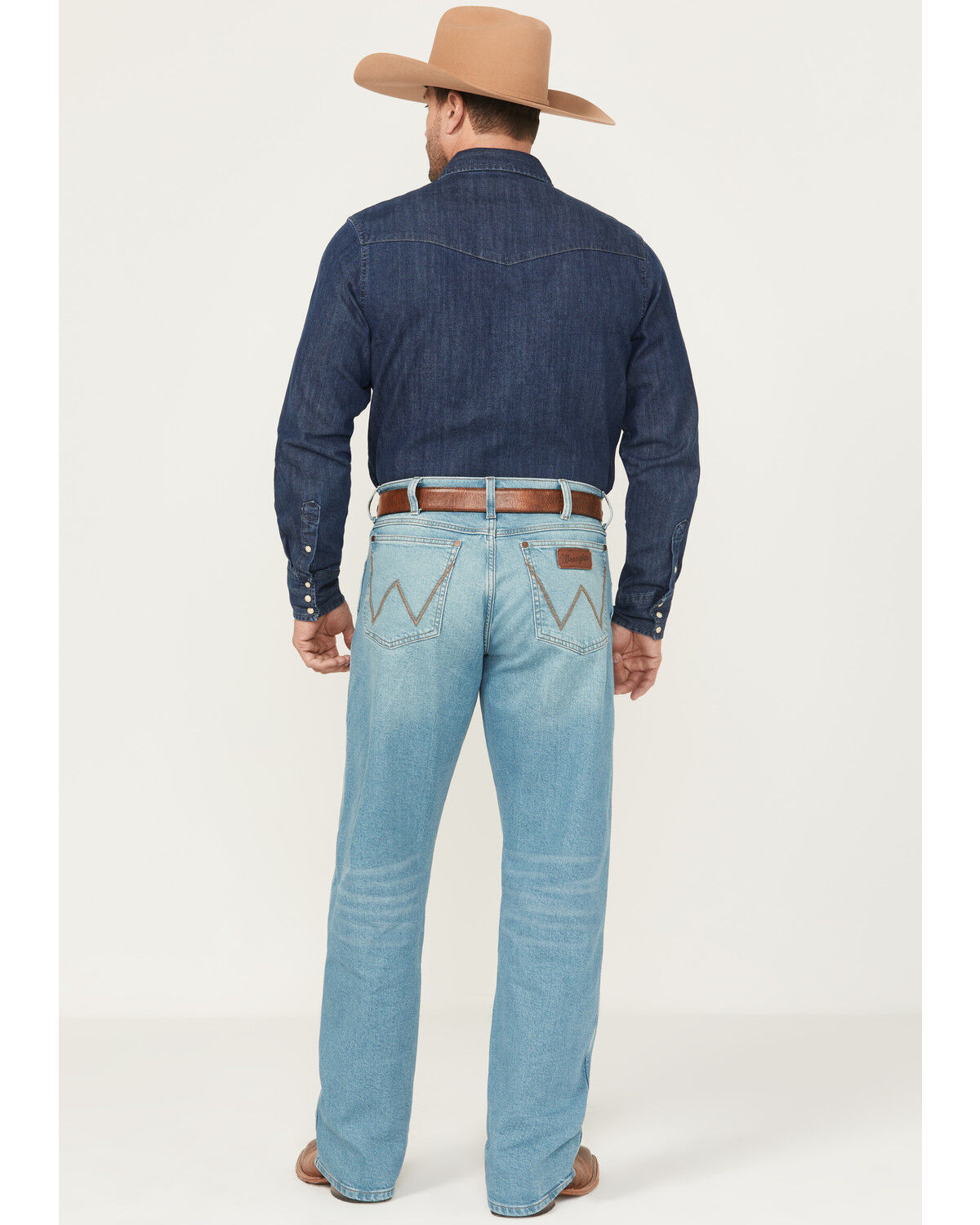 Image #3 - Wrangler Men's Retro Medium Washed Relaxed Fit Bootcut Stretch Denim Jeans, Medium Wash, hi-res