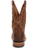 Tony Lama Men's Worn Goat Leather Americana Western Boots - Broad Square Toe, Tan, hi-res