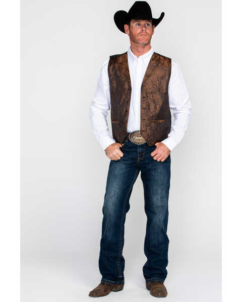 Image #6 - Cody James Men's Paisley Print Jacquard Button Front Vest , , hi-res