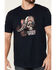 Image #3 - Moonshine Spirit Men's Sugar Skull Graphic Short Sleeve T-Shirt, Navy, hi-res