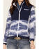 Hooey Women's Solid Print Color Block Zip-Front Tech Jacket , Navy, hi-res