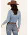 Image #4 - Wrangler Retro Women's Light Wash Denim Long Sleeve Snap Western Shirt, Light Wash, hi-res