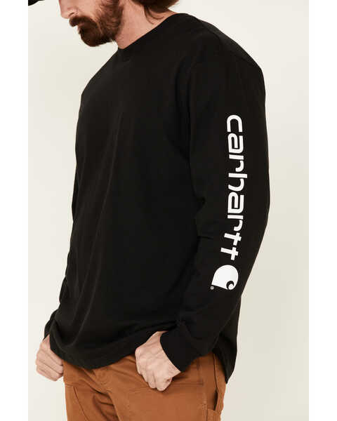 Image #4 - Carhartt Men's Loose Fit Heavyweight Long Sleeve Logo Graphic Work T-Shirt, Black, hi-res