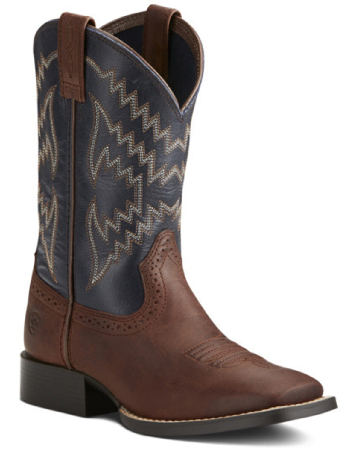 Image #1 - Ariat Little Boys' Tycoon Western Boots - Broad Square Toe, Brown, hi-res