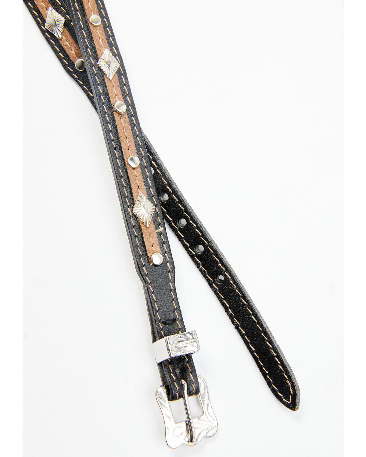Image #1 - Cody James Men's Diamond Concho Hat Band, Brown, hi-res
