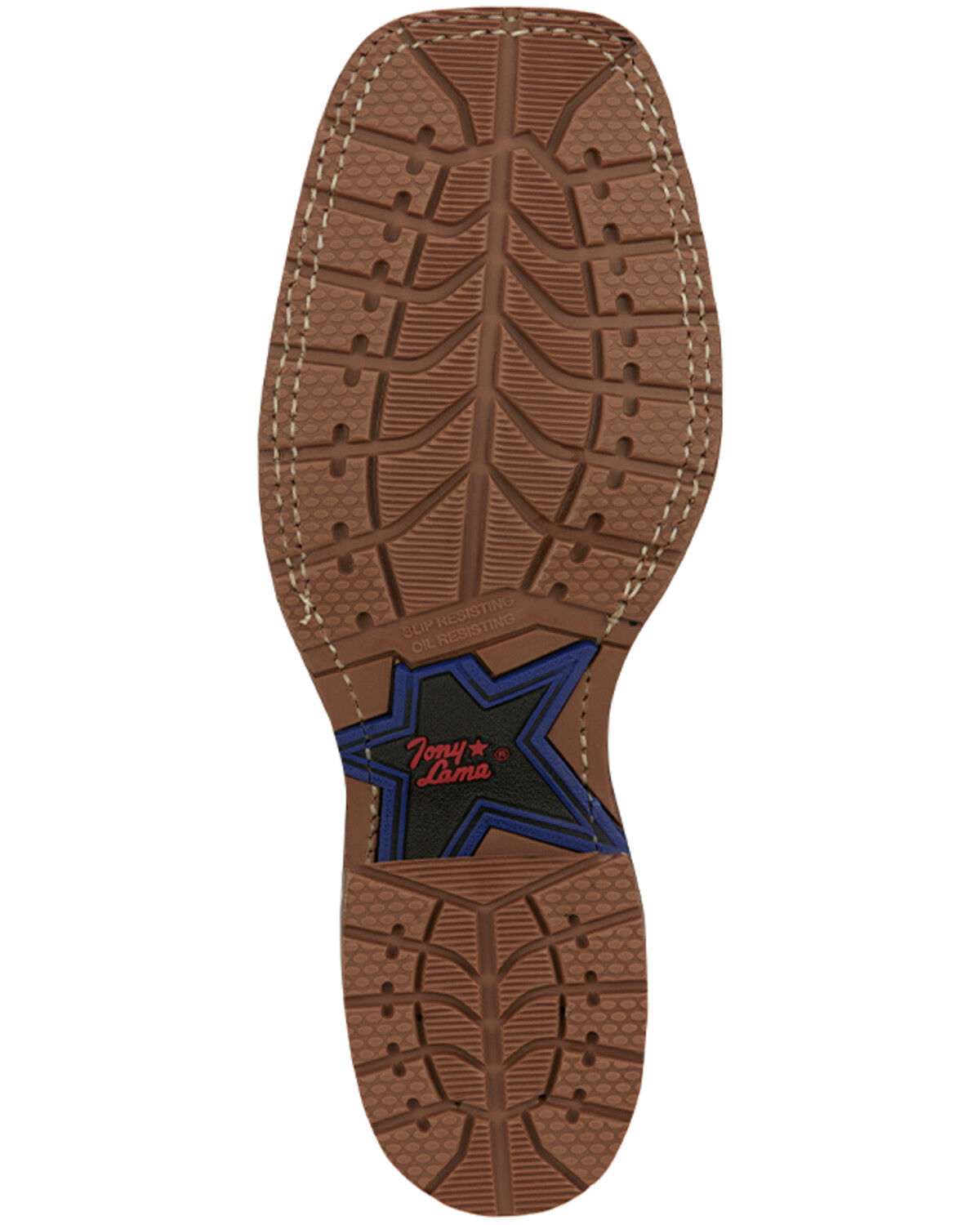 Image #7 - Tony Lama Men's Prescott Exotic Pirarucu Western Boots - Broad Square Toe, Chocolate, hi-res