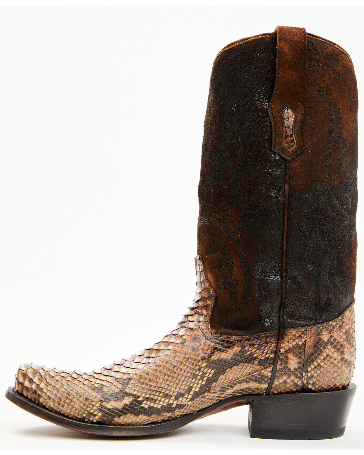 Image #3 - Corral Men's Exotic Python Western Boots - Square Toe, Brown, hi-res