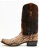 Image #3 - Corral Men's Exotic Python Western Boots - Square Toe, Brown, hi-res
