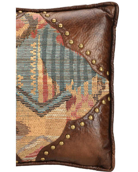 Image #2 - HiEnd Accents Ruidoso Square Pillow with Scalloping, Multi, hi-res