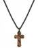 Image #1 - Montana Silversmiths Men's Nickel Faded Glory Cross Necklace, Silver, hi-res