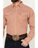 Image #3 - Ariat Men's Easton Geo Print Long Sleeve Pearl Snap Western Shirt, Coral, hi-res