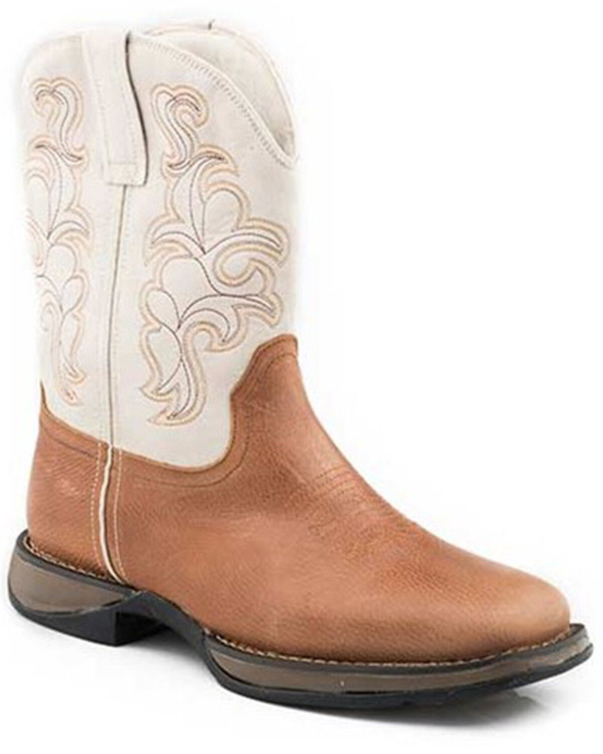Image #1 - Roper Men's Wilder Western Performance Boots - Broad Square Toe, Tan, hi-res