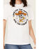 Image #3 - Rodeo Hippie Women's Long Live Cowboys Skull Short Sleeve Graphic Tee, Cream, hi-res