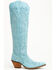 Image #2 - Dingo Women's Drama Queen Overlay Tall Western Boots - Round Toe, Blue, hi-res