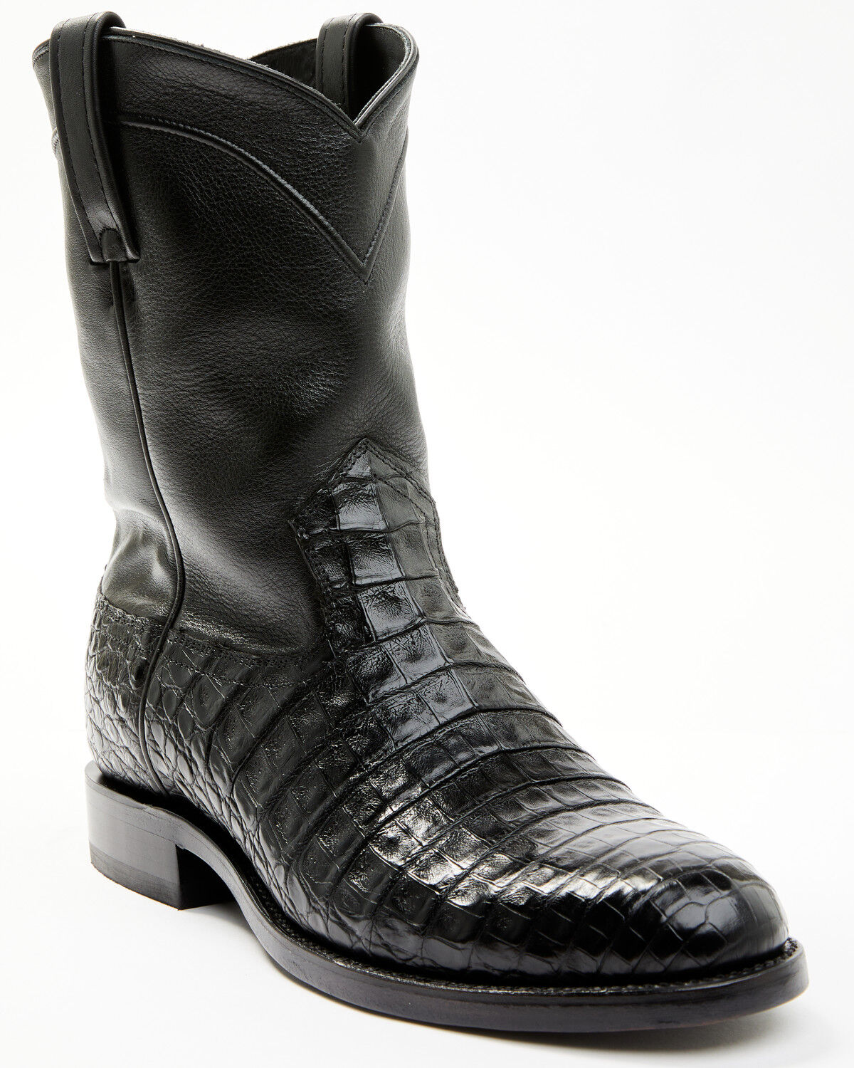 Image #1 - Cody James Black 1978® Men's Carmen Exotic Caiman Belly Roper Boots - Round Toe, Black, hi-res