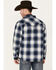 Cody James Men's Plaid Print Button-Down Jacket, Navy, hi-res