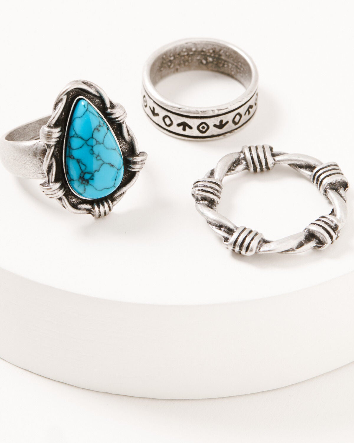 Idyllwind Women's Hydesale Ring Set - 3 Piece, Turquoise, hi-res