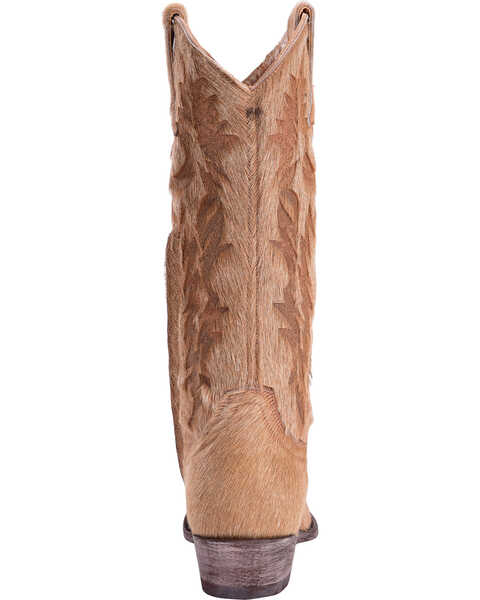 Image #7 - Old Gringo Women's Mayra Bone Hair On Laser Stitch Western Boots - Snip Toe, Beige/khaki, hi-res