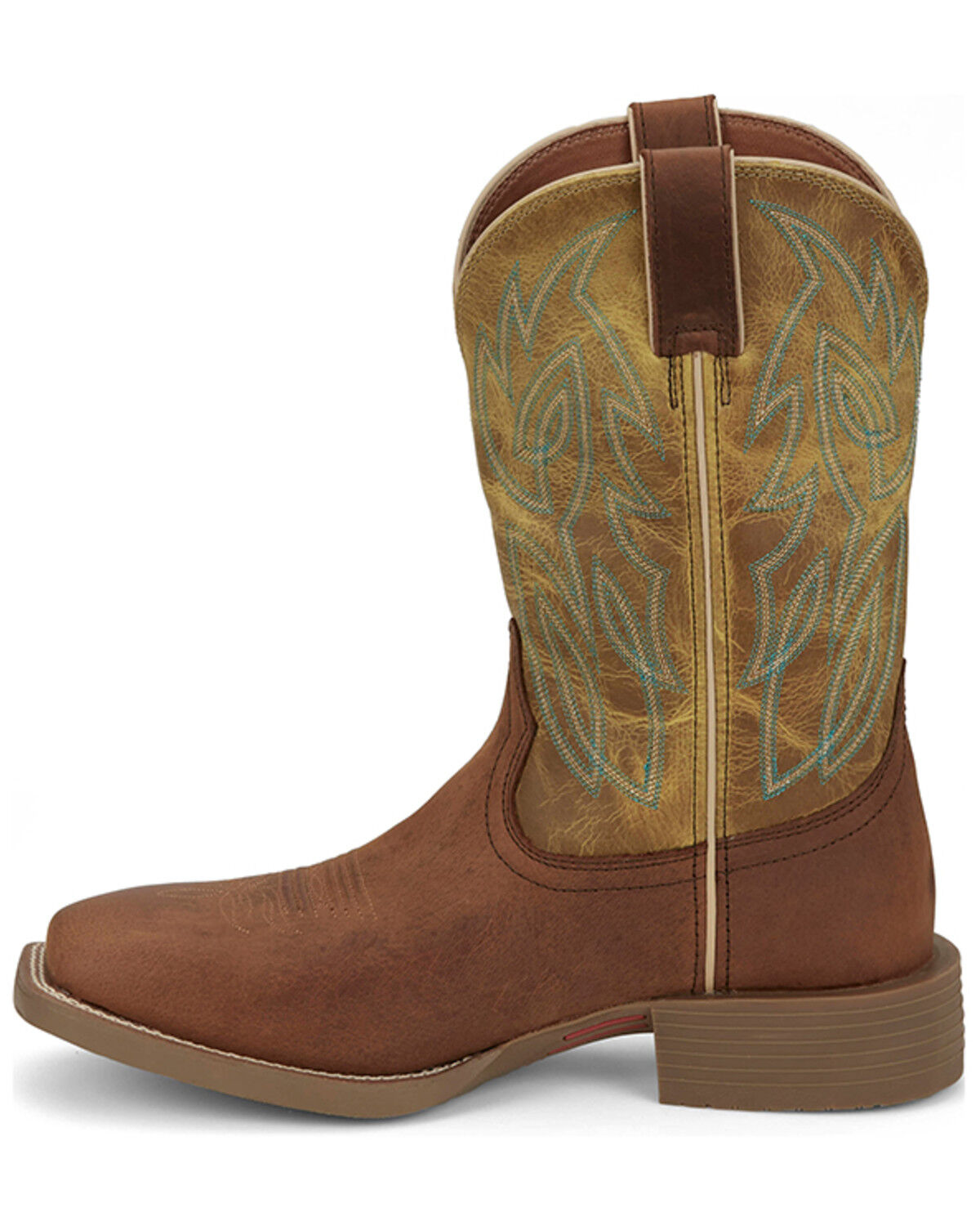 Image #3 - Justin Men's 11" Canter Western Boots - Broad Square Toe, Brown, hi-res