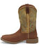 Image #3 - Justin Men's 11" Canter Western Boots - Broad Square Toe, Brown, hi-res