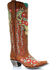 Image #1 - Corral Women's Deer Skull & Floral Embroidery Western Boots - Snip Toe, Tan, hi-res
